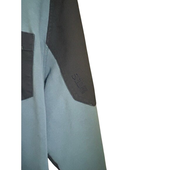 511 Tactical Long Sleeves Elbow Patchs Radar Fleece Crew Blue/Navy Size Large - Picture 2 of 10